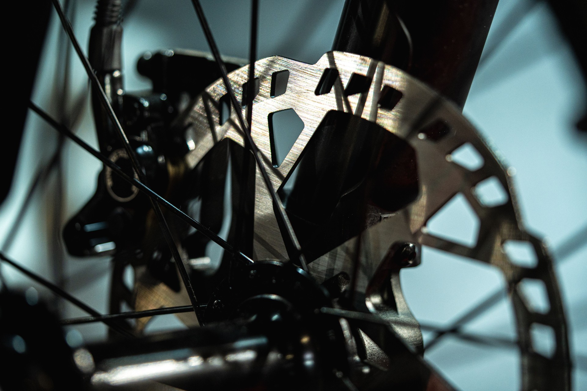 Scheibenbremse eines Mountainbikes